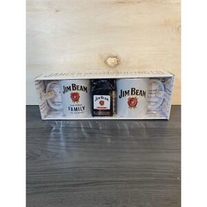 Jim Beam Whiskey Box Set of Two  Mugs Jim Beam Flavored Coffee  Best By 4/2023
